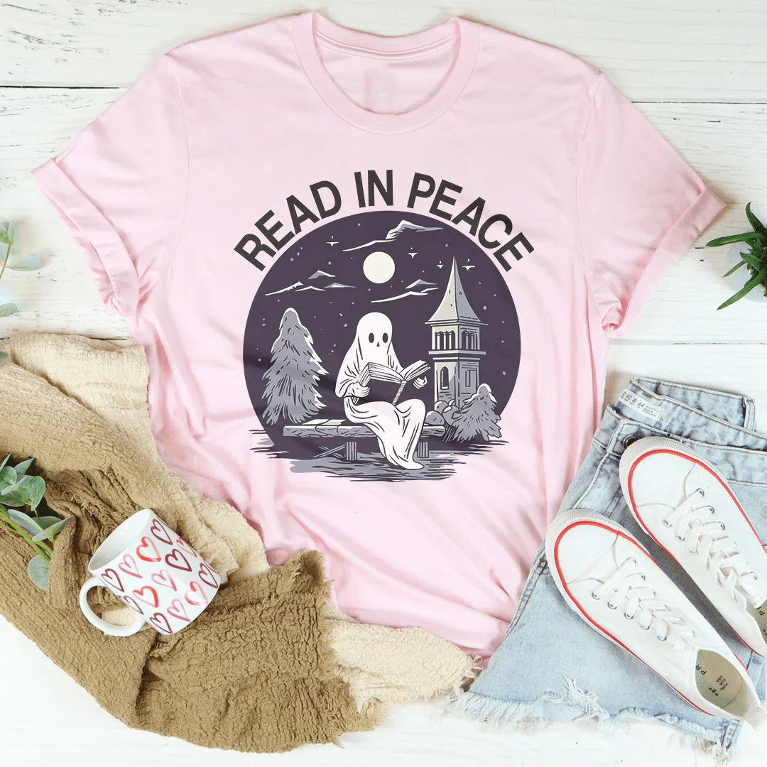 Read In Peace Tee Pink / S Peachy Sunday T-Shirt