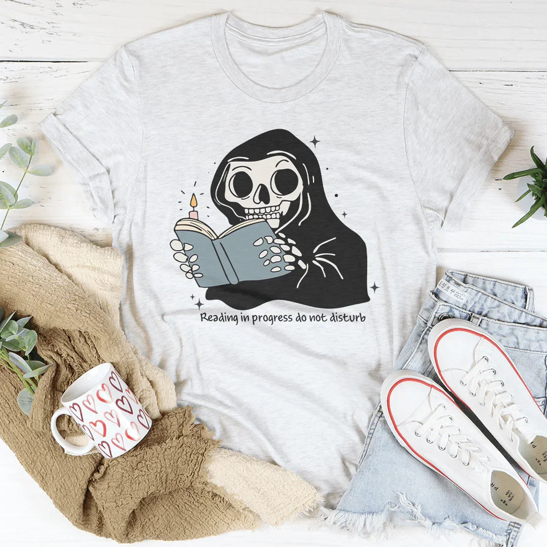 Reading In Progress Do Not Disturb Tee Ash / S Peachy Sunday T-Shirt