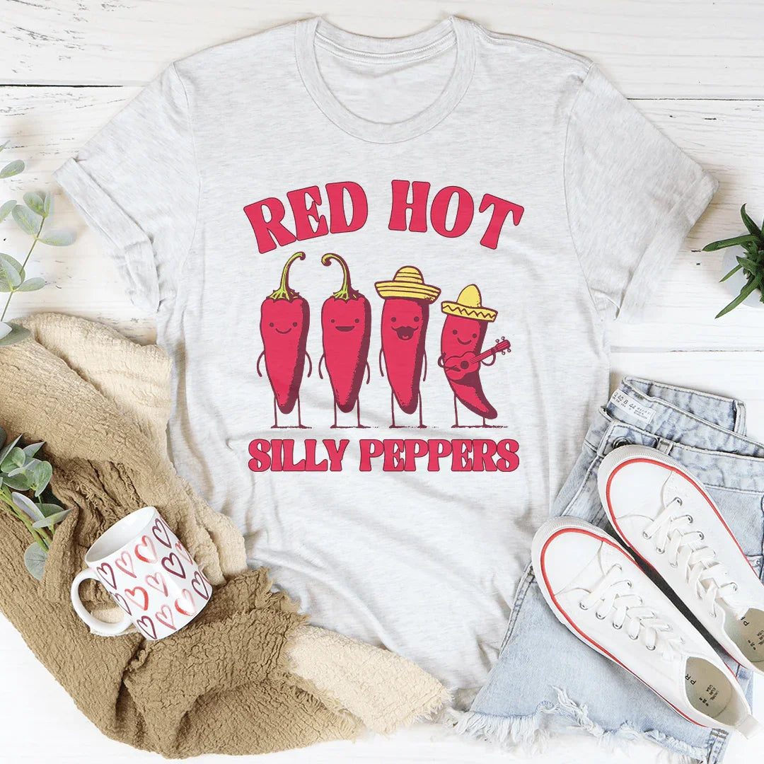 Red Hot Silly Peppers Tee White / S Peachy Sunday T-Shirt