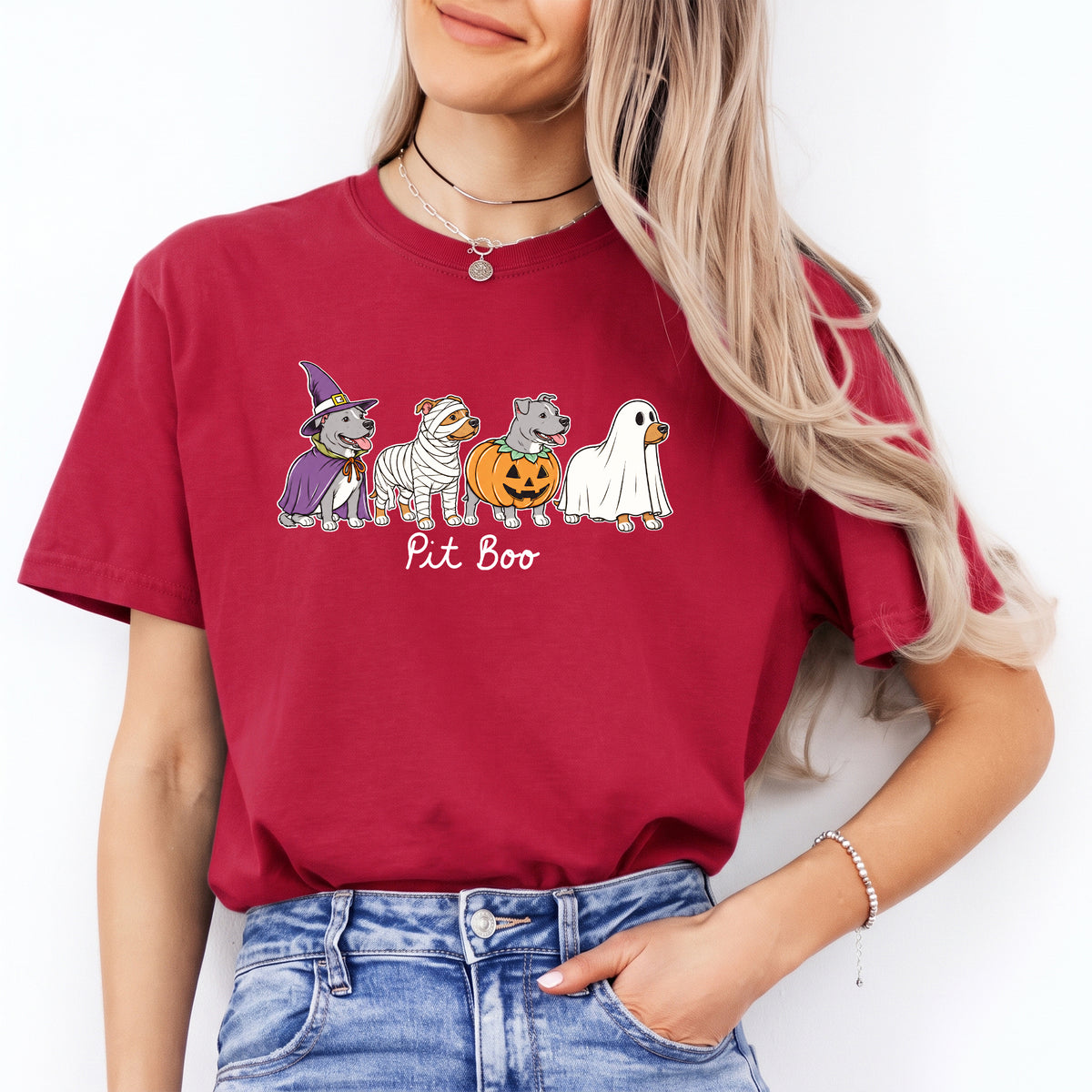 Camiseta de disfraz de pitbull Pit Boo para Halloween