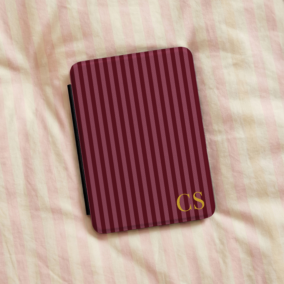 Funda personalizada para Kindle con rayas retro