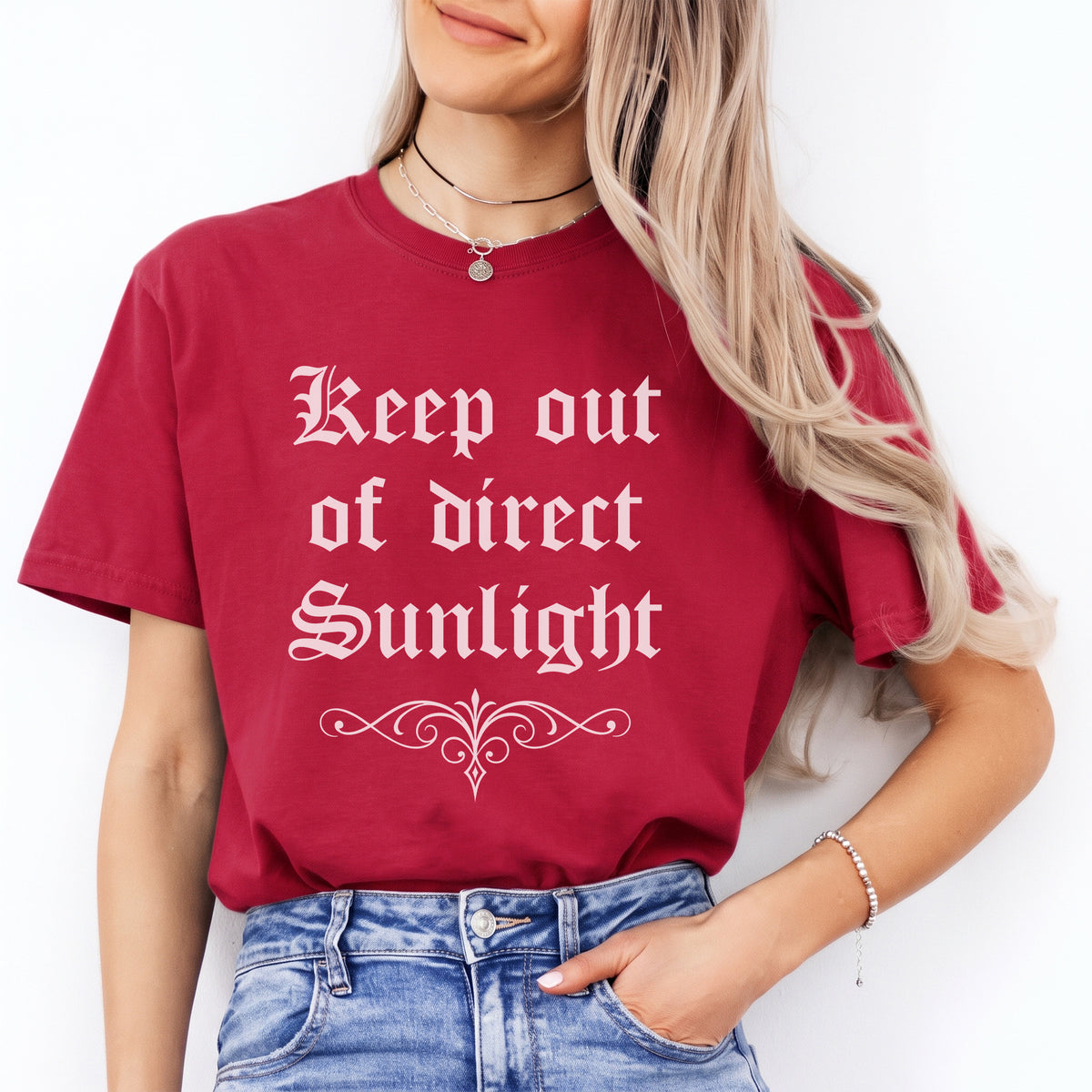 T-shirt « Tenir à l'écart de la lumière directe du soleil »