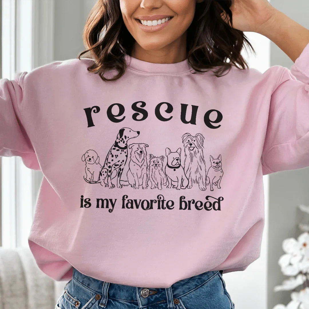 Rescue Is My Favorite Breed Tee Peachy Sunday T-Shirt