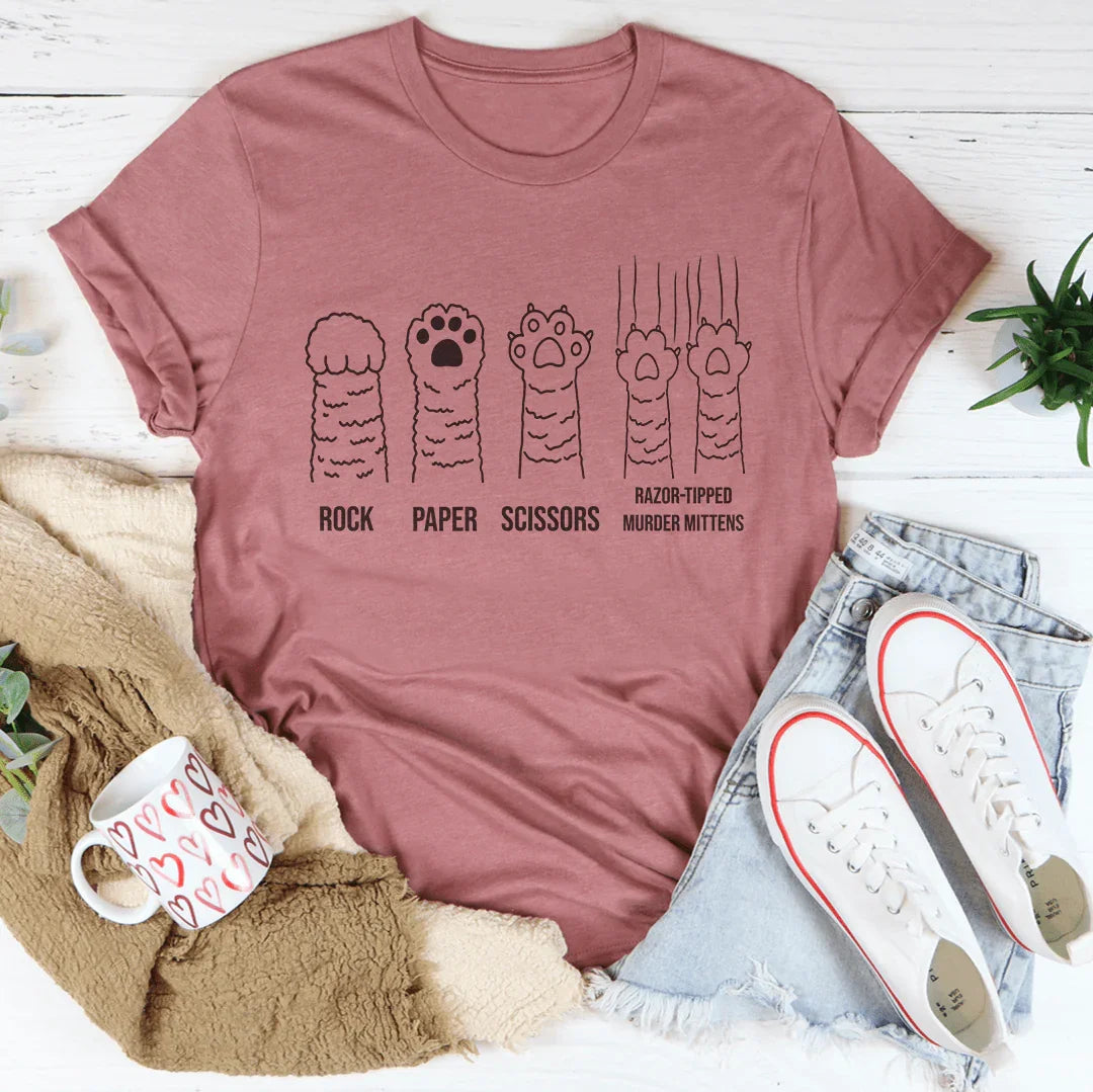 Rock Paper Scissors Tee Mauve / S Peachy Sunday T-Shirt