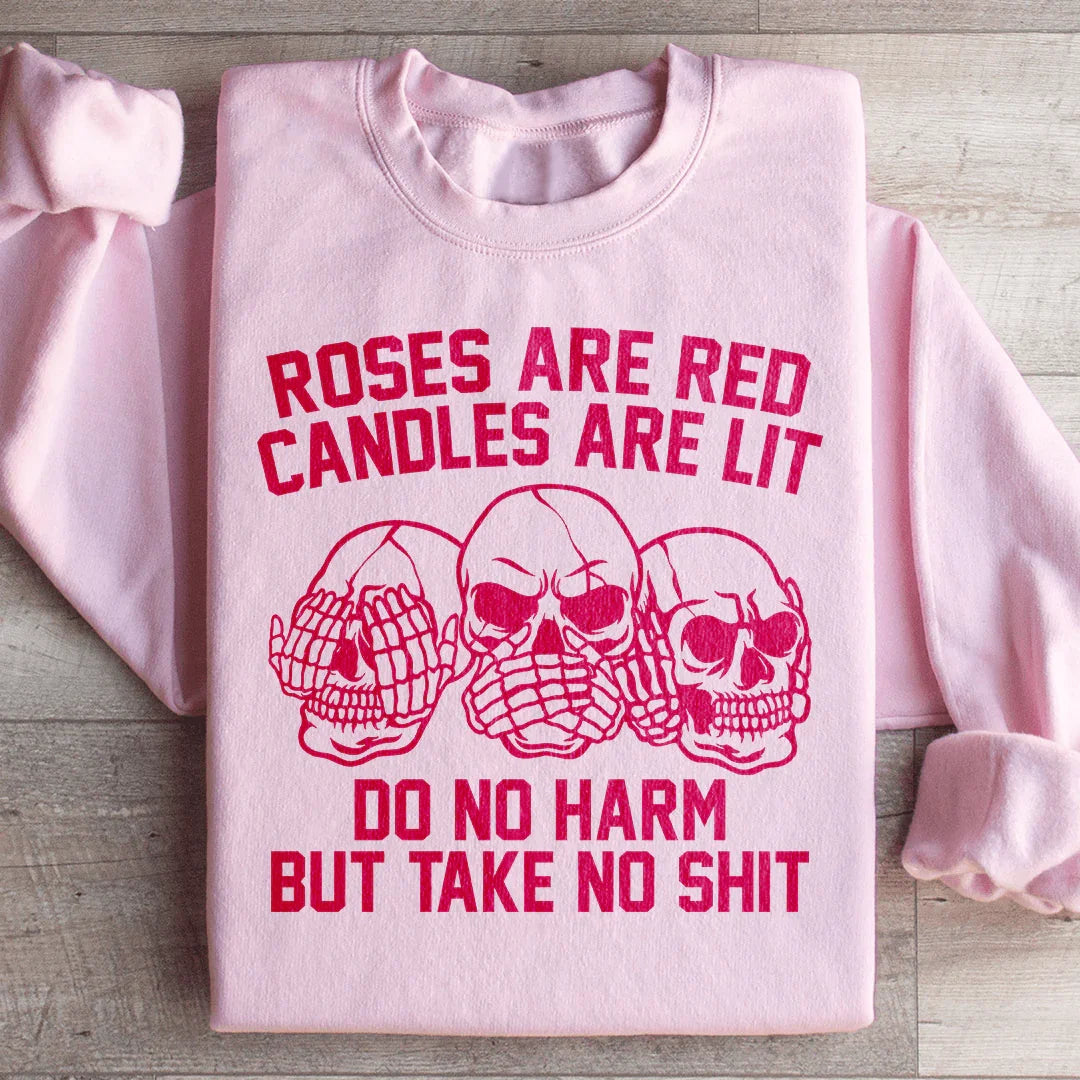 Roses Are Red Candles Are Lit Sweatshirt Light Pink / S Peachy Sunday T-Shirt