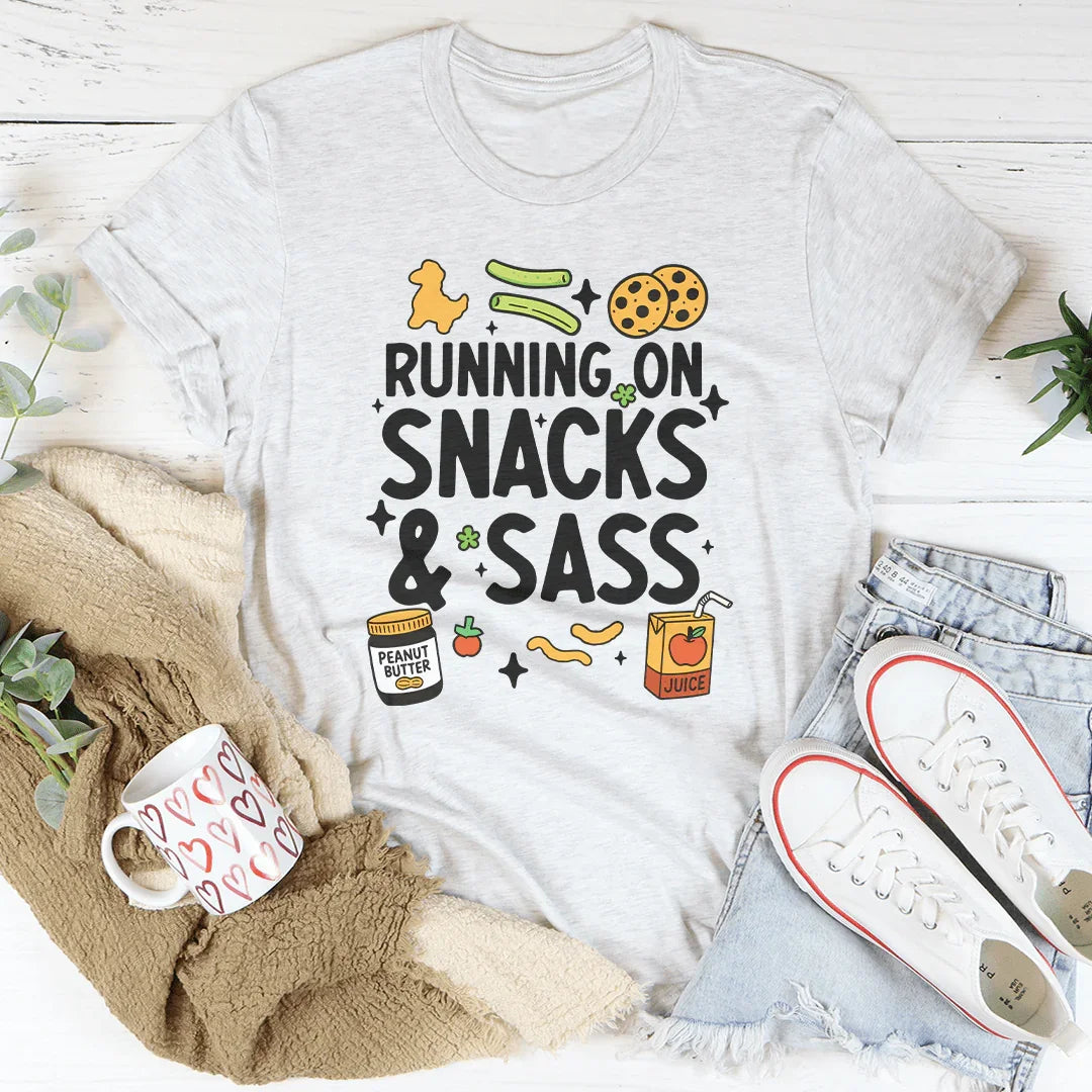 Running On Snacks & Sass Tee Ash / S Peachy Sunday T-Shirt