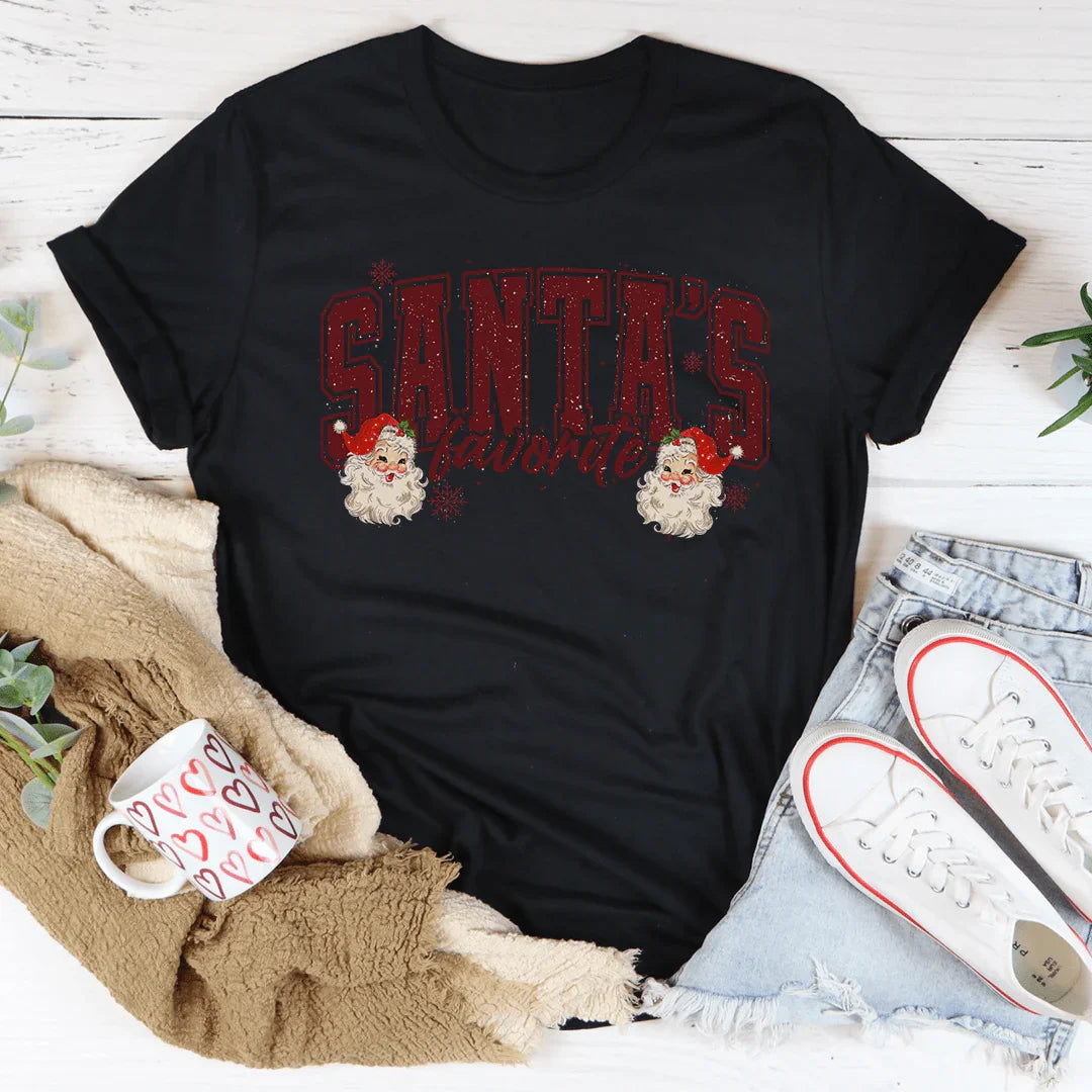 Santa's Favorite Tee Black Heather / S Peachy Sunday T-Shirt