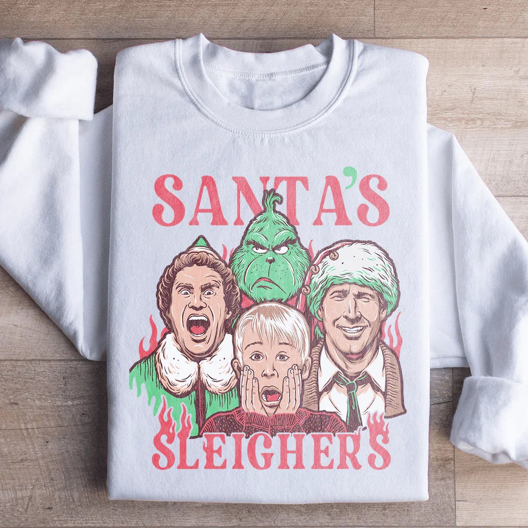 Santa Sleighers Sweatshirt S / White Printify Sweatshirt T-Shirt