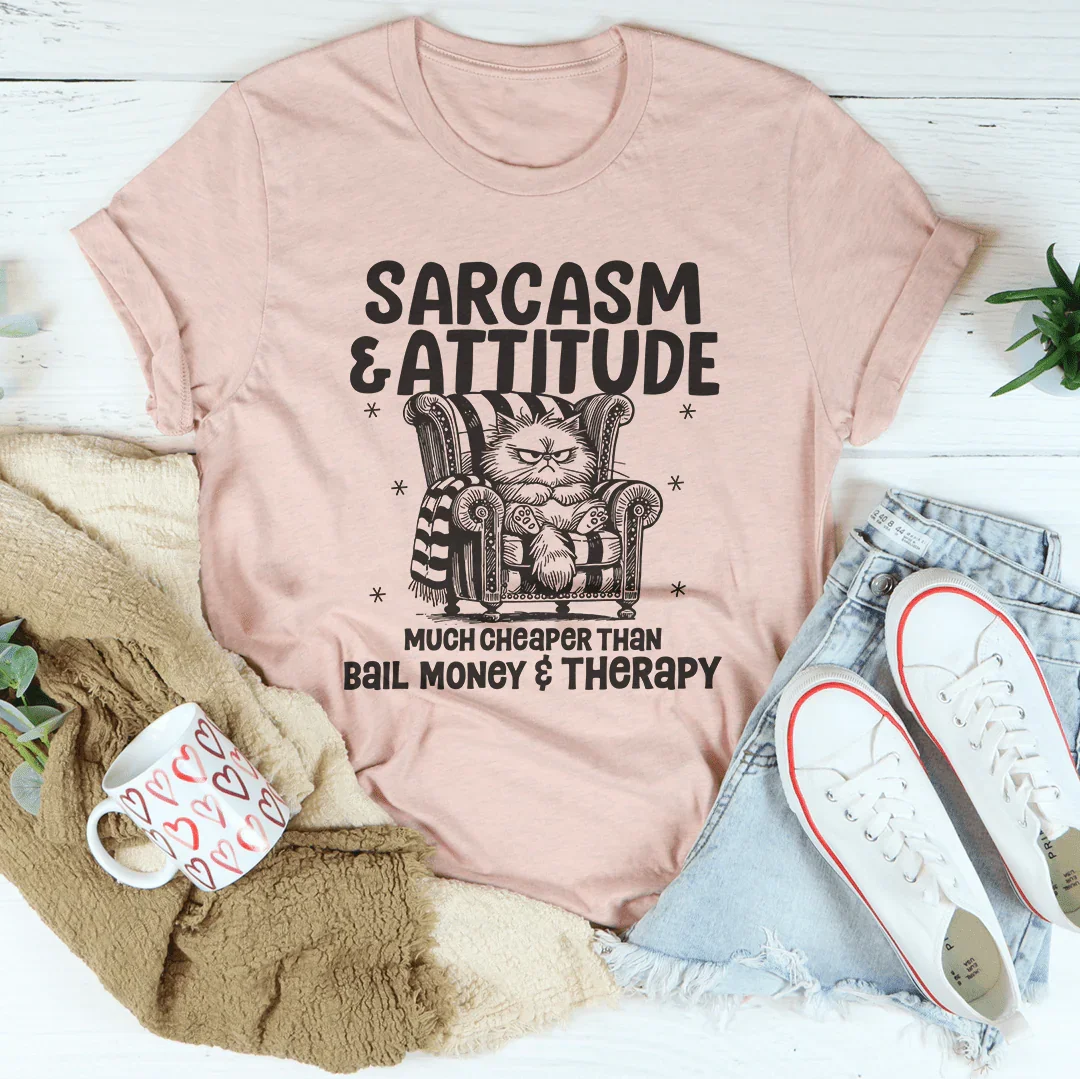Sarcasm And Attitude Tee Heather Prism Peach / S Peachy Sunday T-Shirt