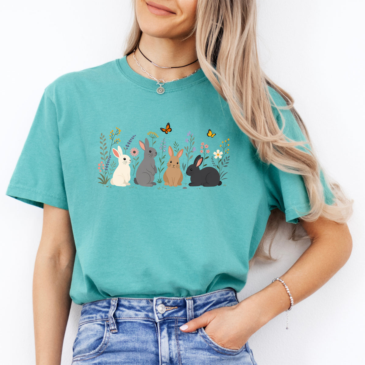 Floral Bunny Tee