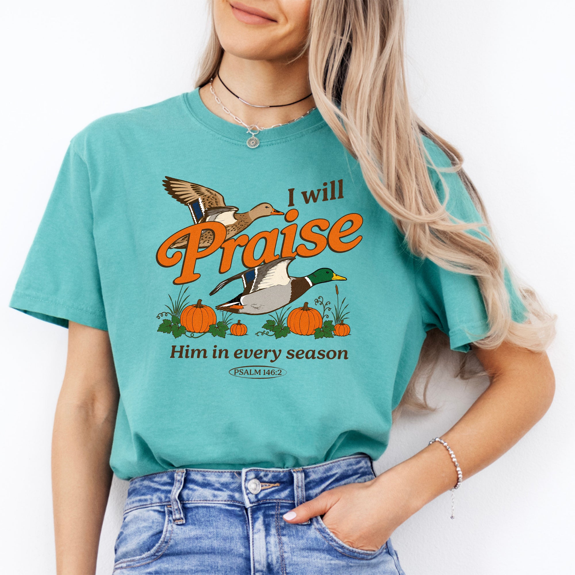 T-Shirt „Ich werde ihn jede Jahreszeit preisen“