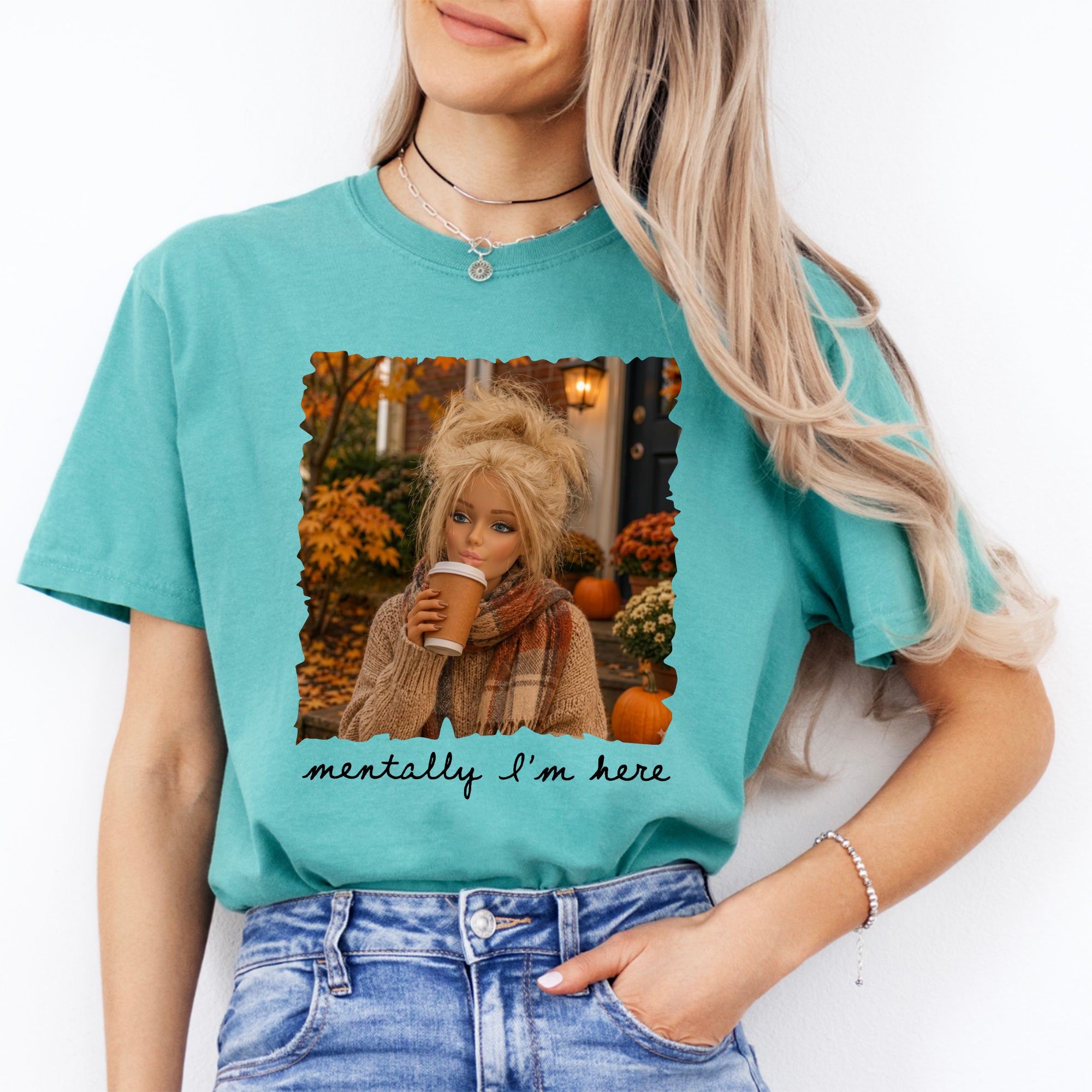 T-shirt « Mentalement, je suis ici »