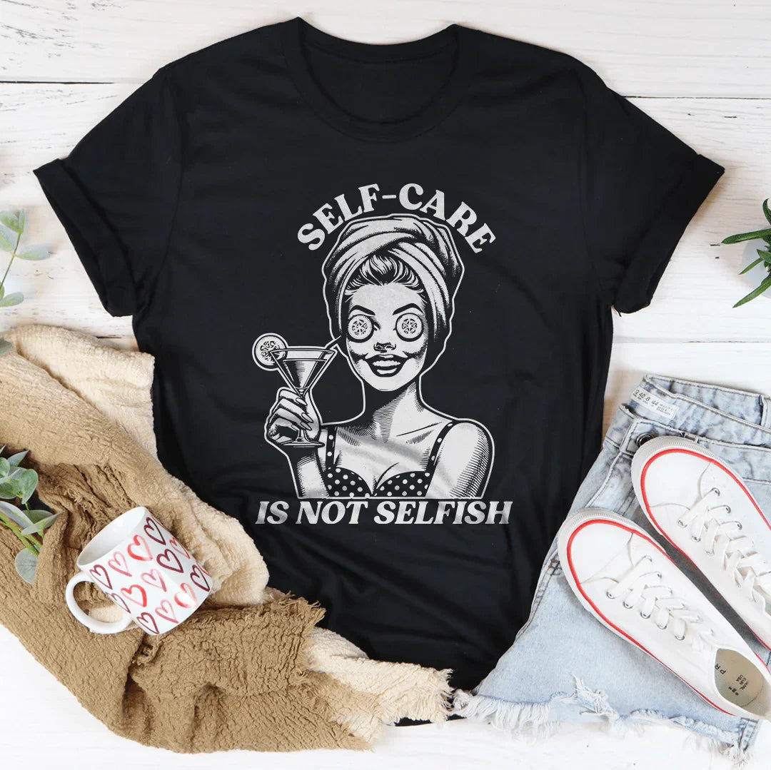 Self Care Is Not Selfish Tee Black Heather / S Peachy Sunday T-Shirt