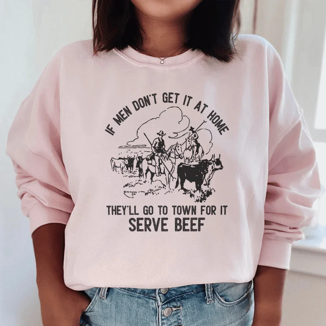 Serve Beef Sweatshirt Light Pink / S Peachy Sunday T-Shirt