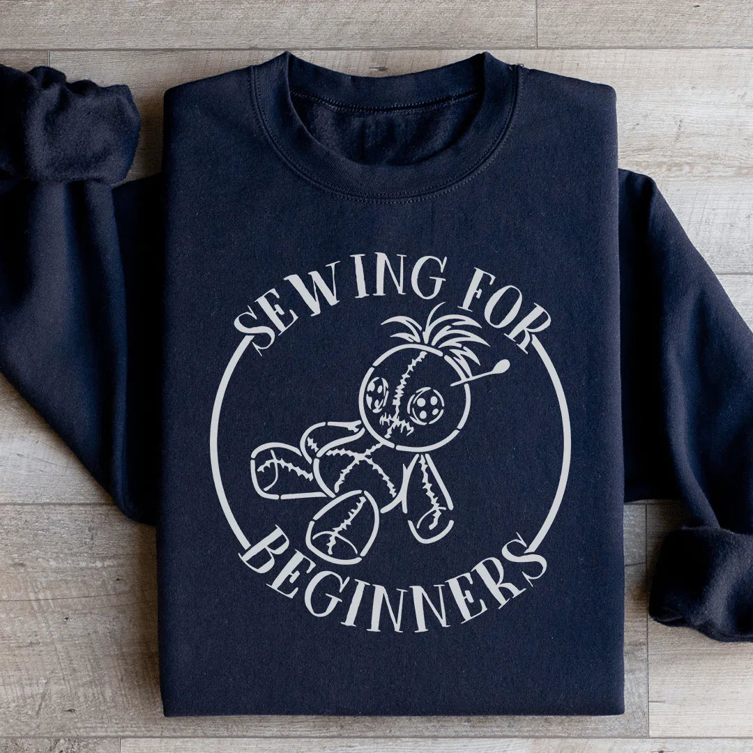 Sewing For Beginners Sweatshirt Black / S Peachy Sunday T-Shirt