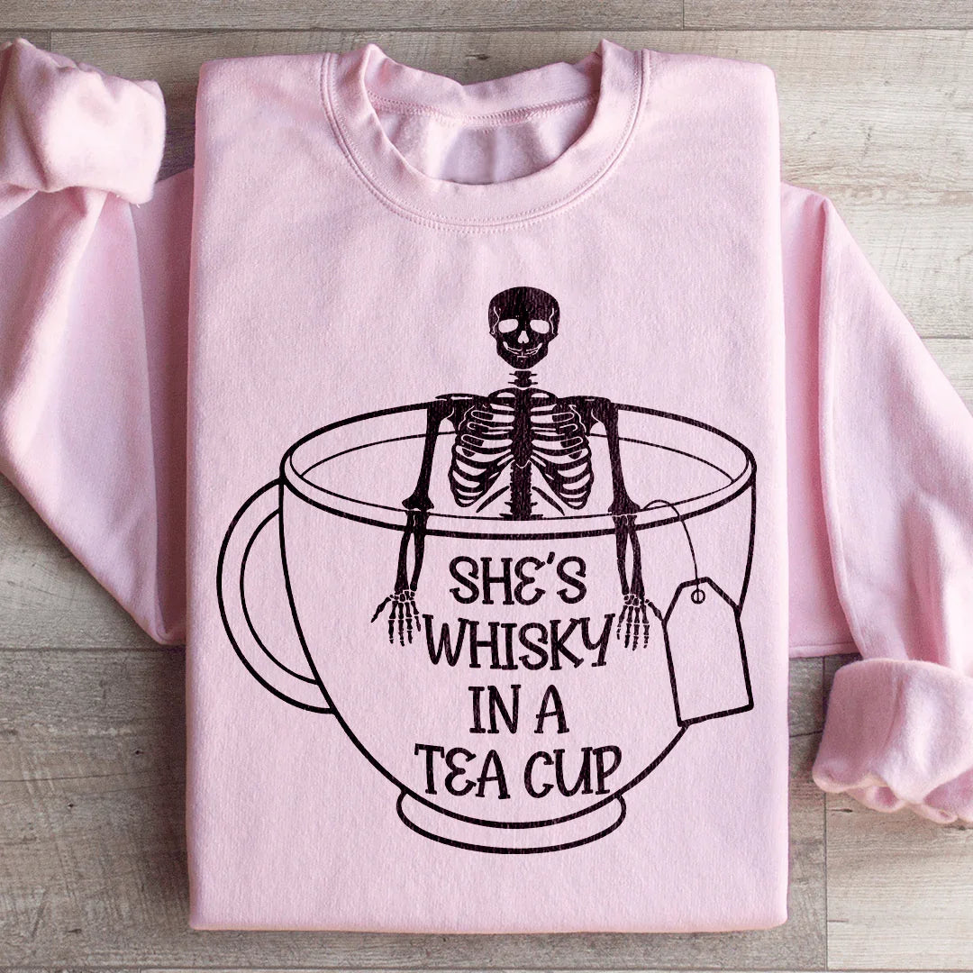 She's Whisky In A Tea Cup Sweatshirt Light Pink / S Peachy Sunday T-Shirt