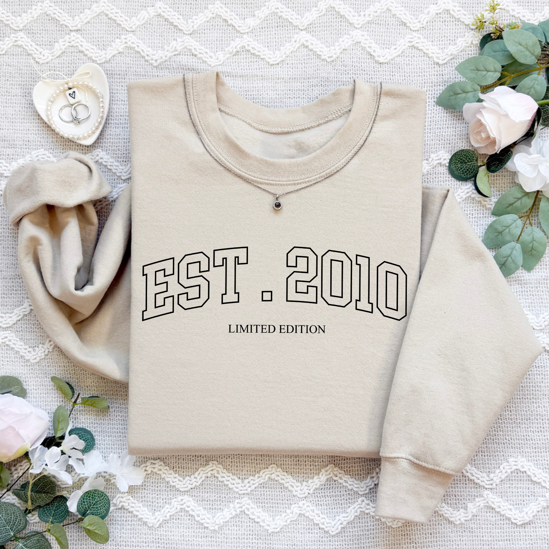 Personalized Established Year Sweatshirt Birthday Gift For Her