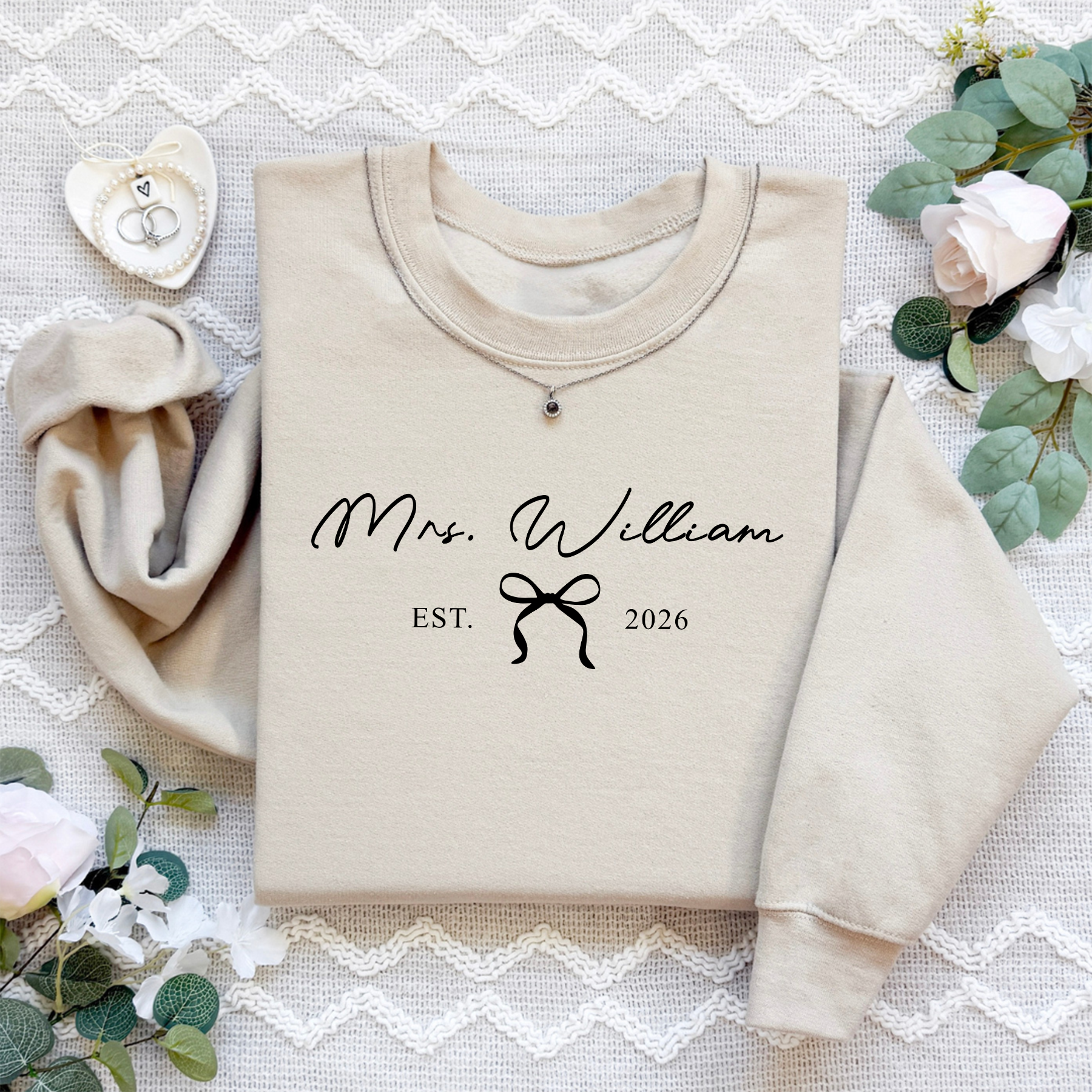 Personalize Mrs. Sweatshirt With EST Year