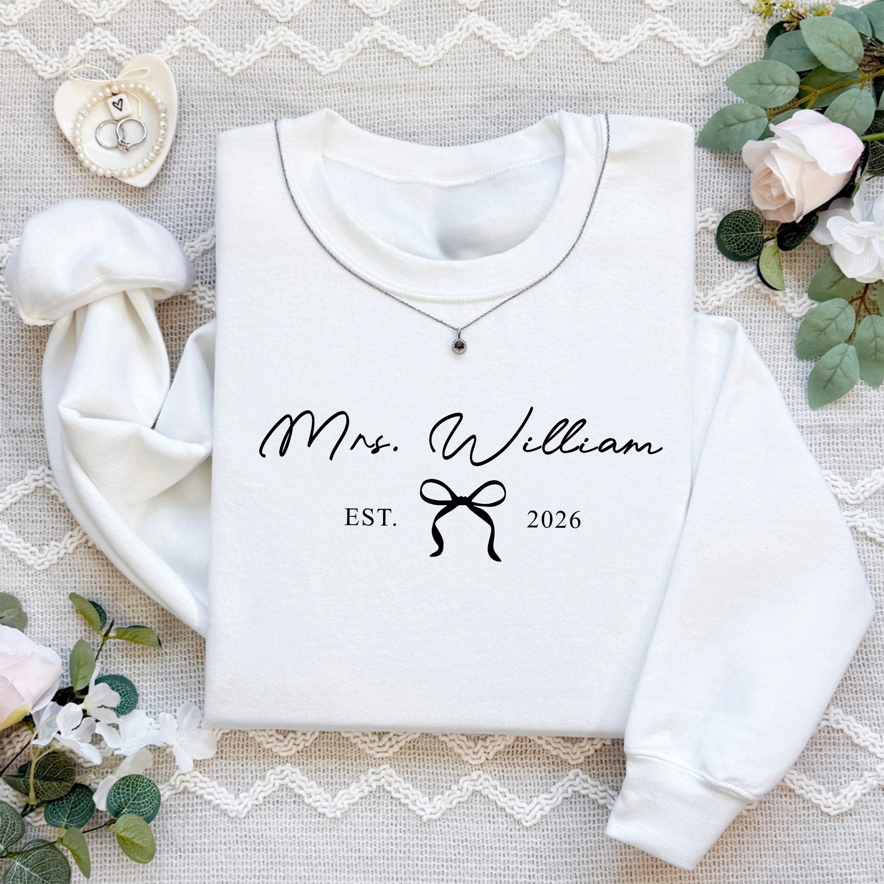 Personalize Mrs. Sweatshirt With EST Year