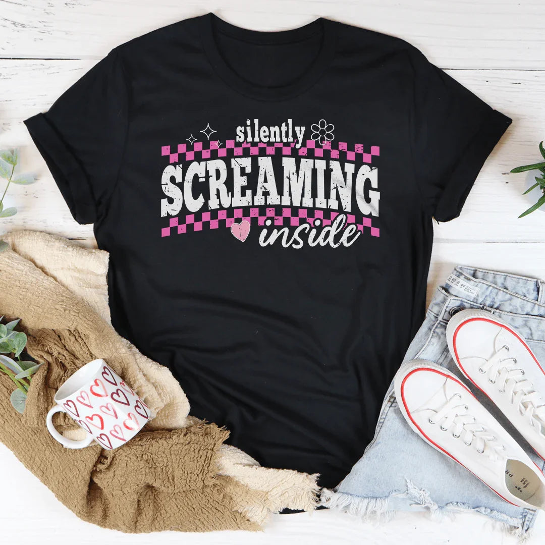 Silently Screaming Inside Tee Black Heather / S Peachy Sunday T-Shirt