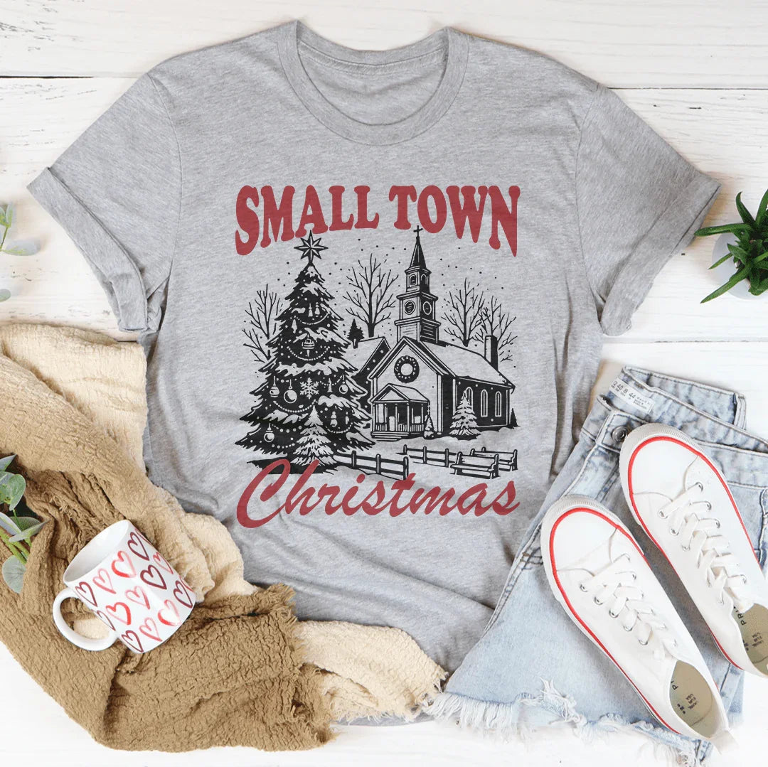 Small Town Christmas Tee Athletic Heather / S Peachy Sunday T-Shirt