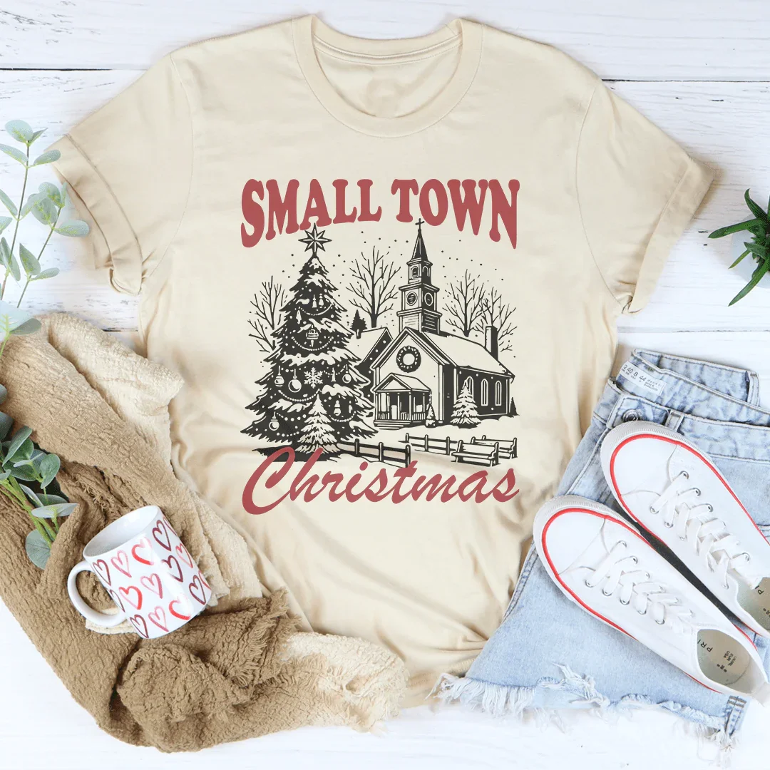 Small Town Christmas Tee Soft Cream / S Peachy Sunday T-Shirt