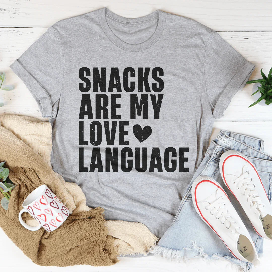Snacks Are My Love Language Tee Athletic Heather / S Peachy Sunday T-Shirt
