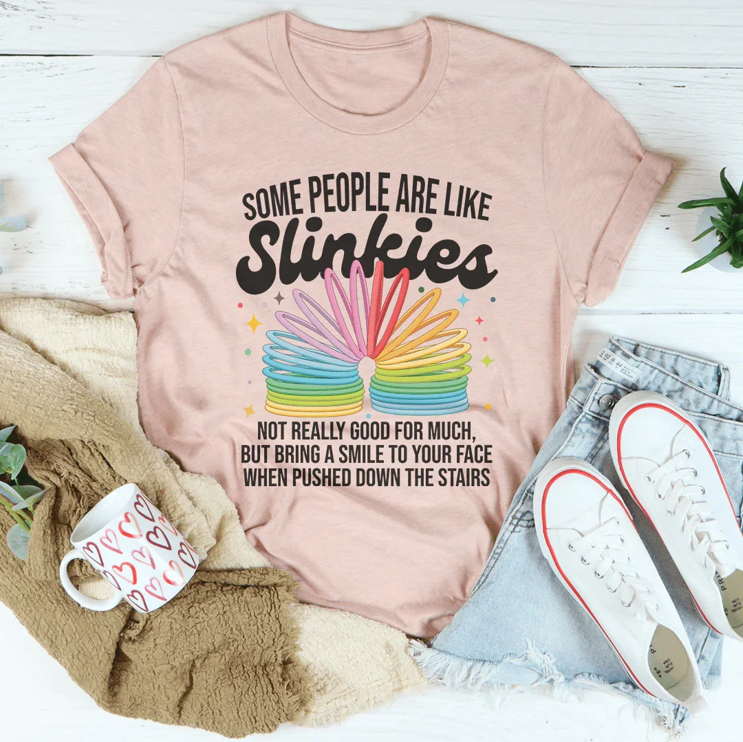 Some People Are Like Slinkies Tee Heather Prism Peach / S Peachy Sunday T-Shirt