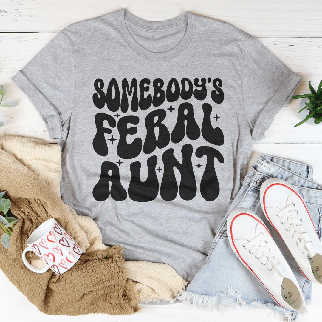 Somebody's Feral Aunt Tee Athletic Heather / S Peachy Sunday T-Shirt