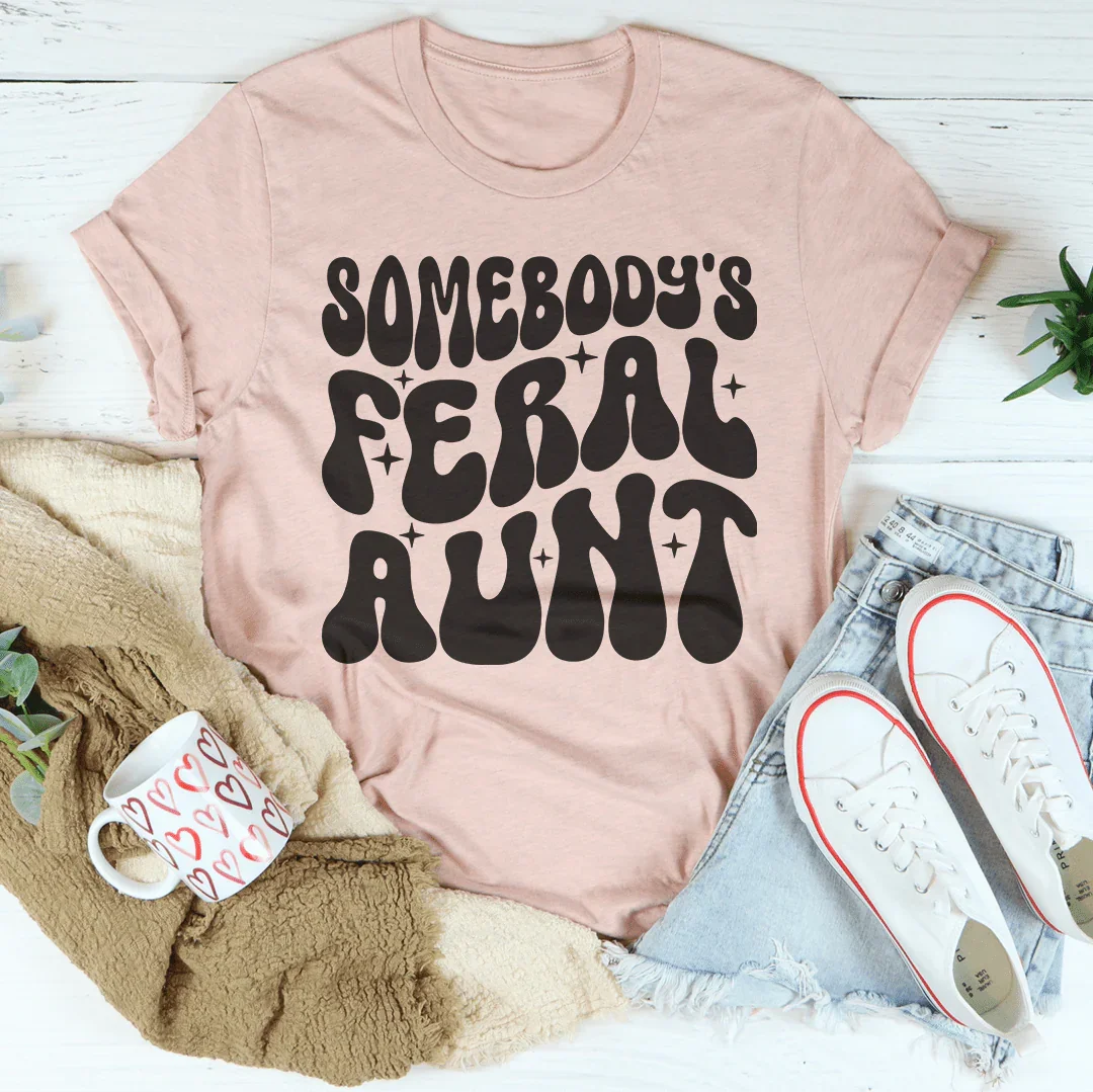 Somebody's Feral Aunt Tee Heather Prism Peach / S Peachy Sunday T-Shirt