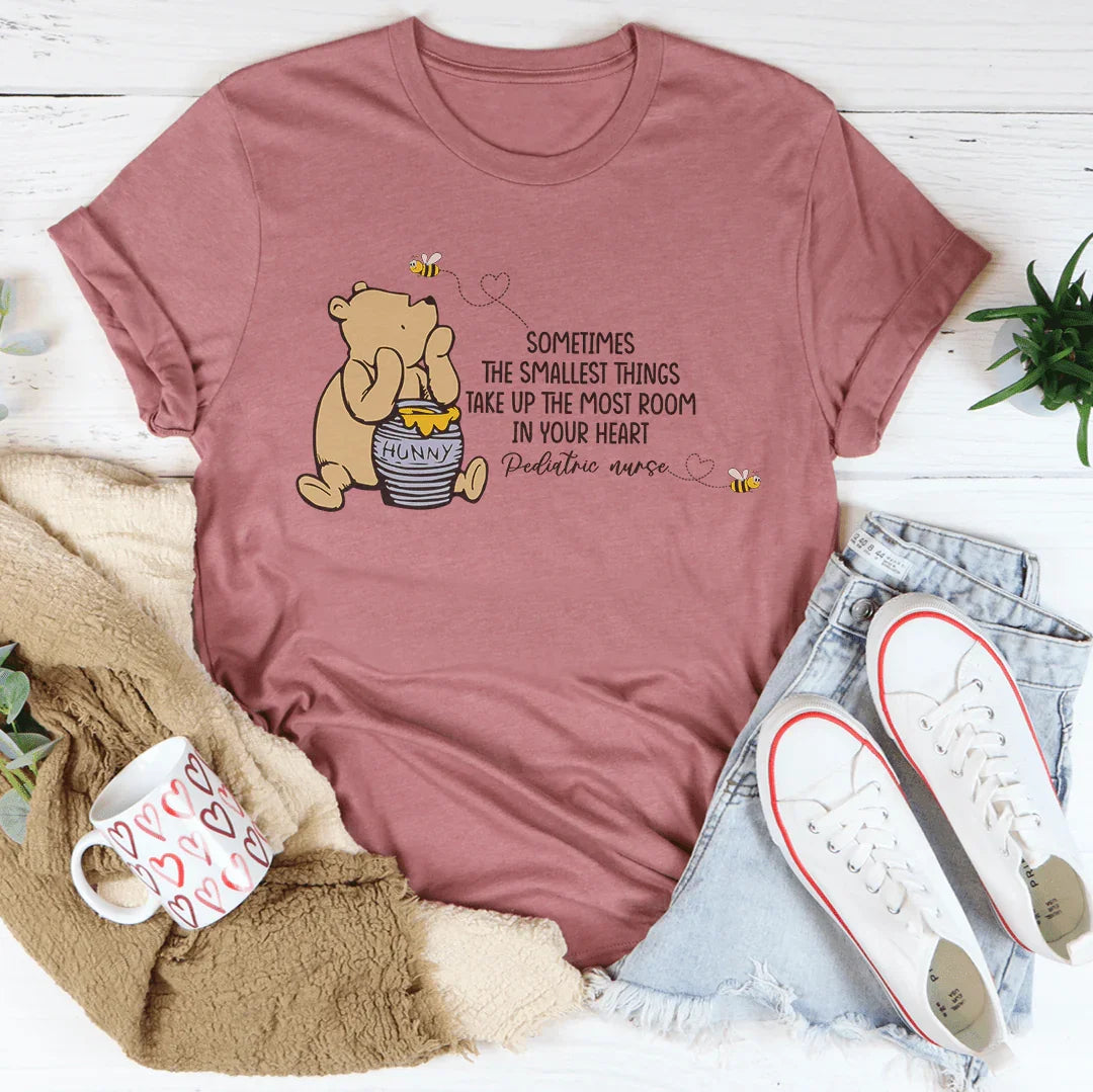 Sometimes The Smallest Things Take Up The Most Room In Your Heart Tee Mauve / S Peachy Sunday T-Shirt