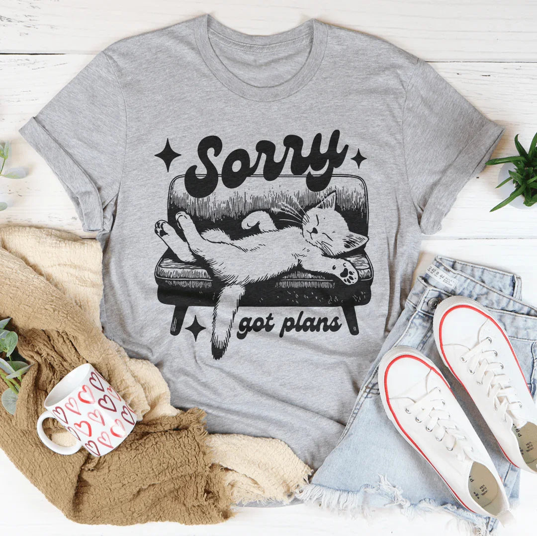 Sorry got plans Tee Athletic Heather / S Peachy Sunday T-Shirt