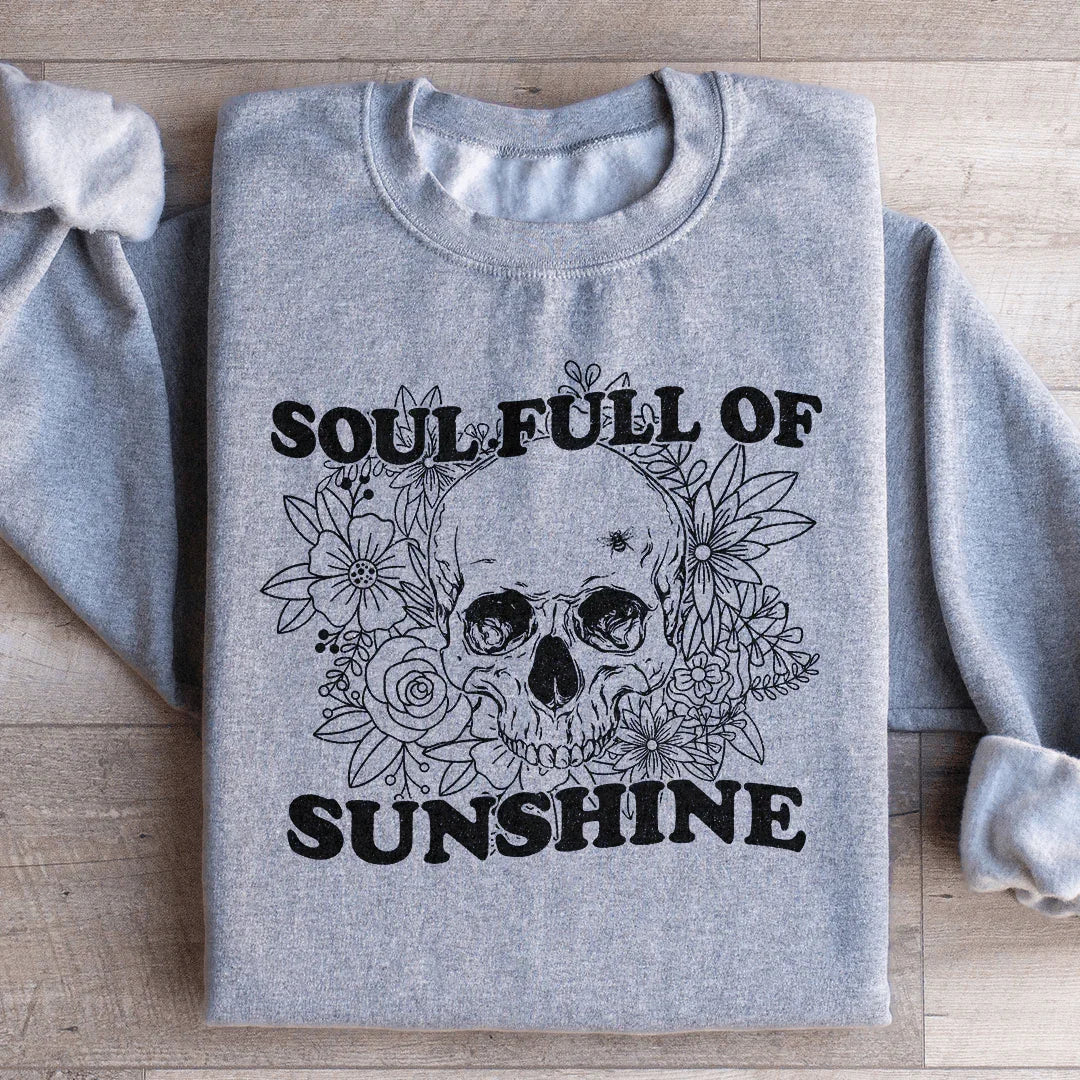 Soul Full Of Sunshine Sweatshirt Sport Grey / S Peachy Sunday T-Shirt