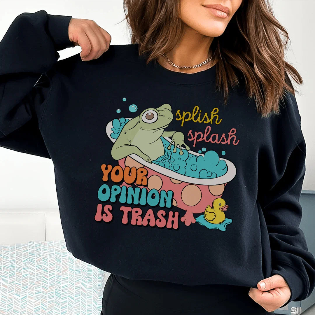 Splish Splash Sweatshirt Black / S Peachy Sunday T-Shirt