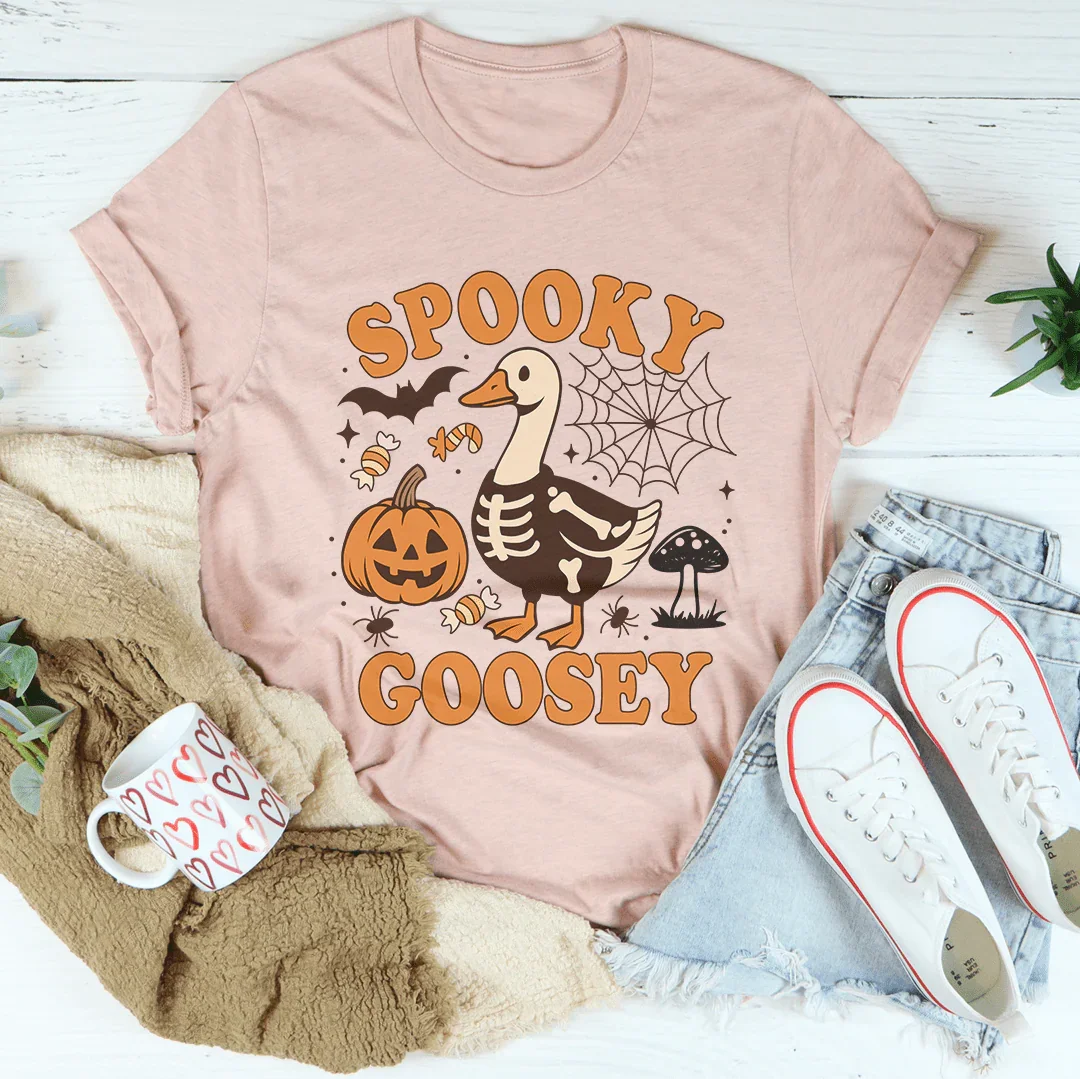 Spooky Goosey Tee Heather Prism Peach / S Peachy Sunday T-Shirt