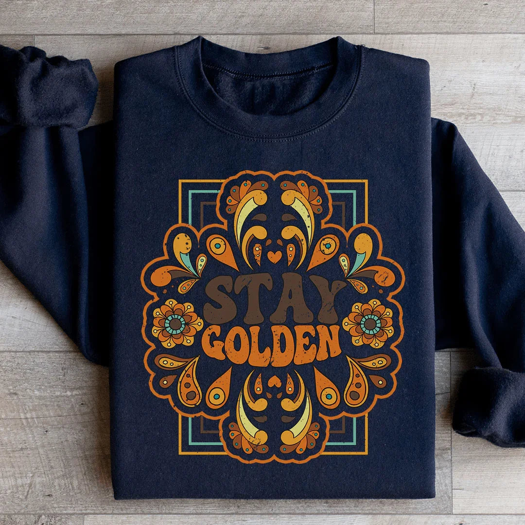 Stay Golden Sweatshirt Black / S Peachy Sunday T-Shirt