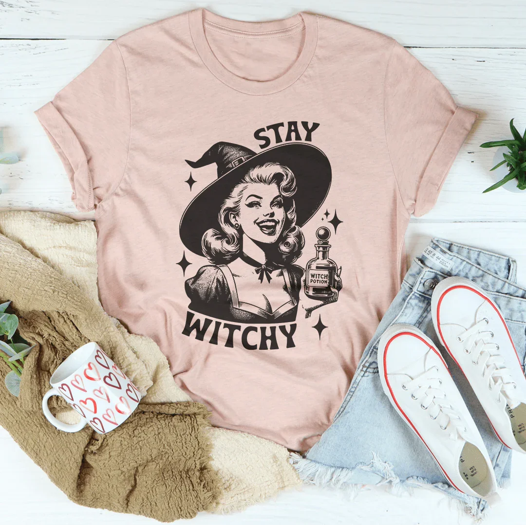 Stay Witchy Tee Heather Prism Peach / S Peachy Sunday T-Shirt