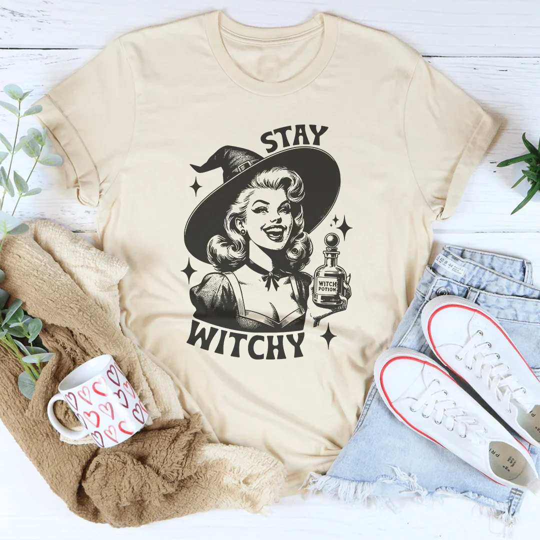 Stay Witchy Tee Soft Cream / S Peachy Sunday T-Shirt