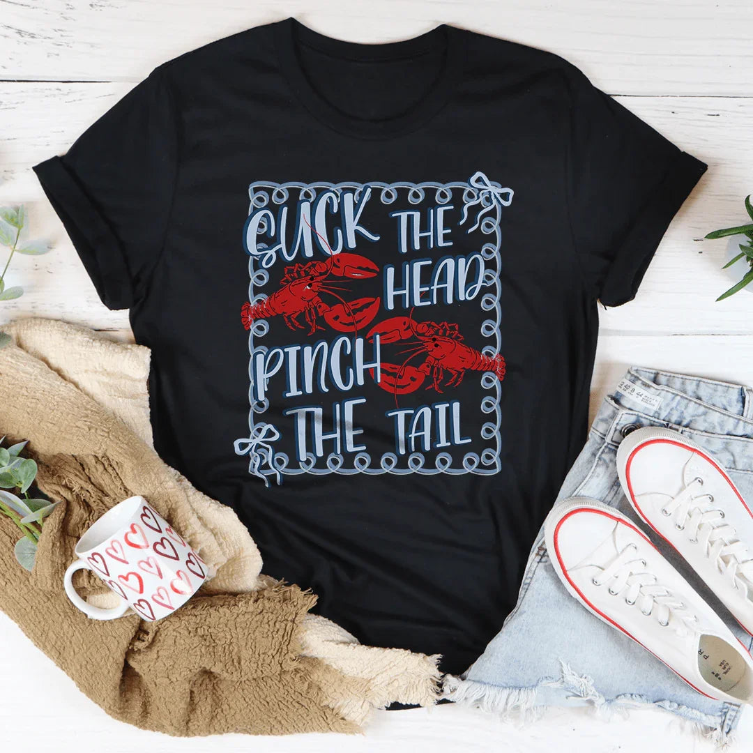 Suck The Head Pinch The Tail Tee Black Heather / S Peachy Sunday T-Shirt