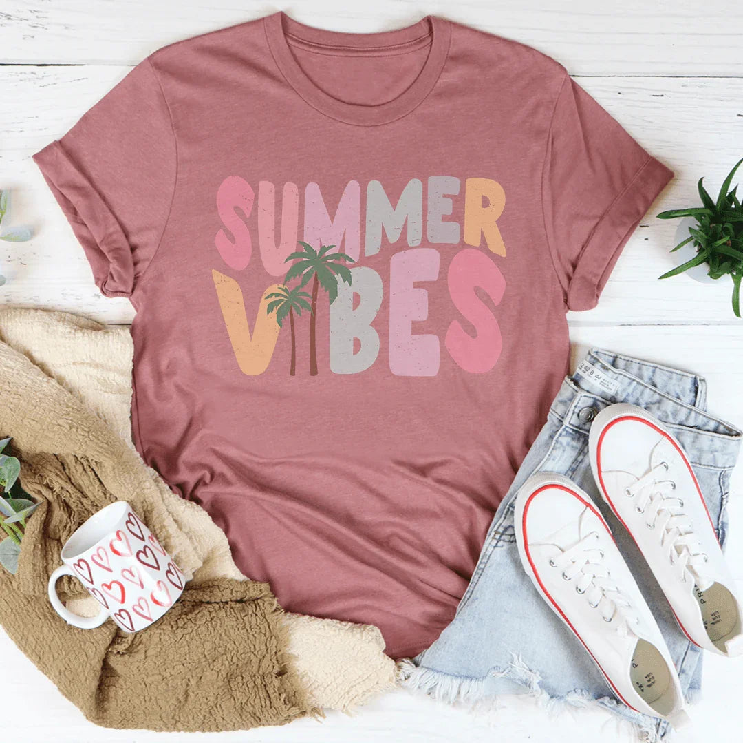 Summer Vibes Tee Mauve / S Peachy Sunday T-Shirt