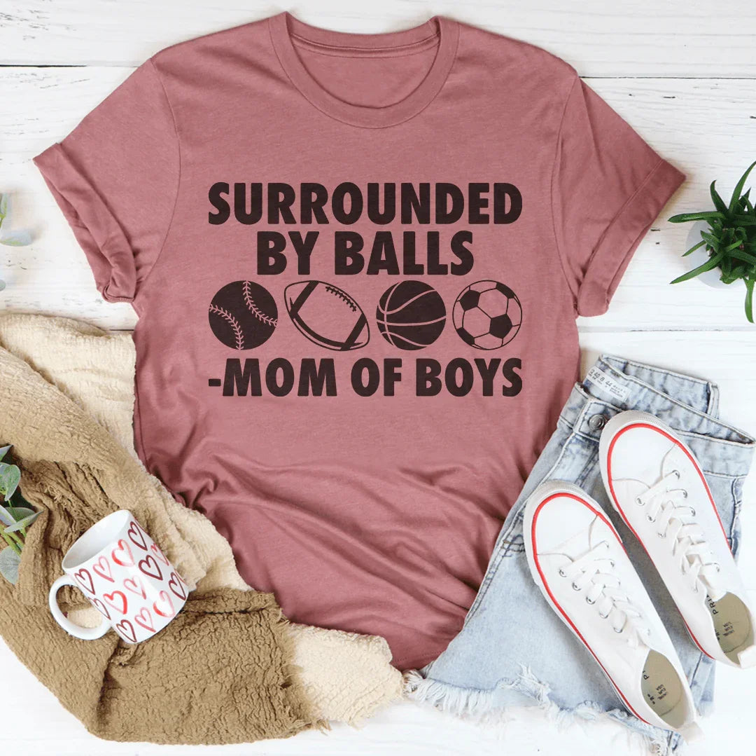 Surrounded By Balls Tee Mauve / S Peachy Sunday T-Shirt