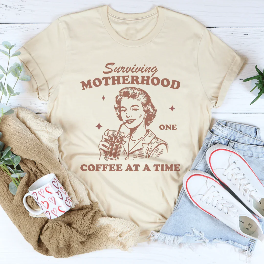 Surviving Motherhood Tee Soft Cream / S Peachy Sunday T-Shirt