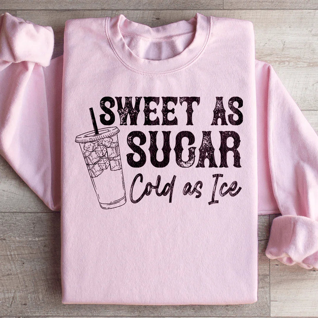 Sweet As Sugar Cold As Iced Sweatshirt Light Pink / S Peachy Sunday T-Shirt