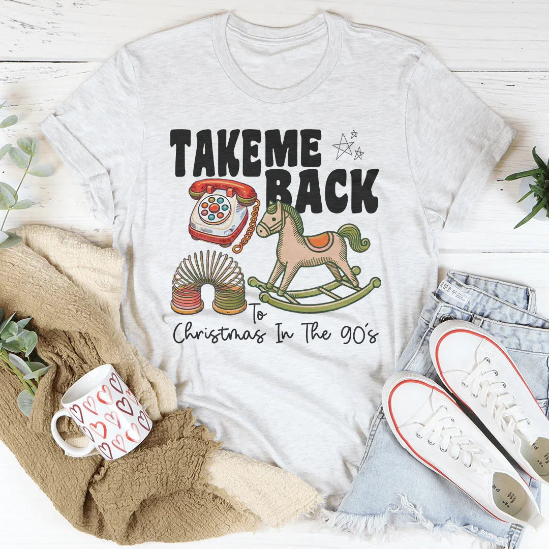 Take Me Back Christmas In The 90's Tee Ash / S Peachy Sunday T-Shirt