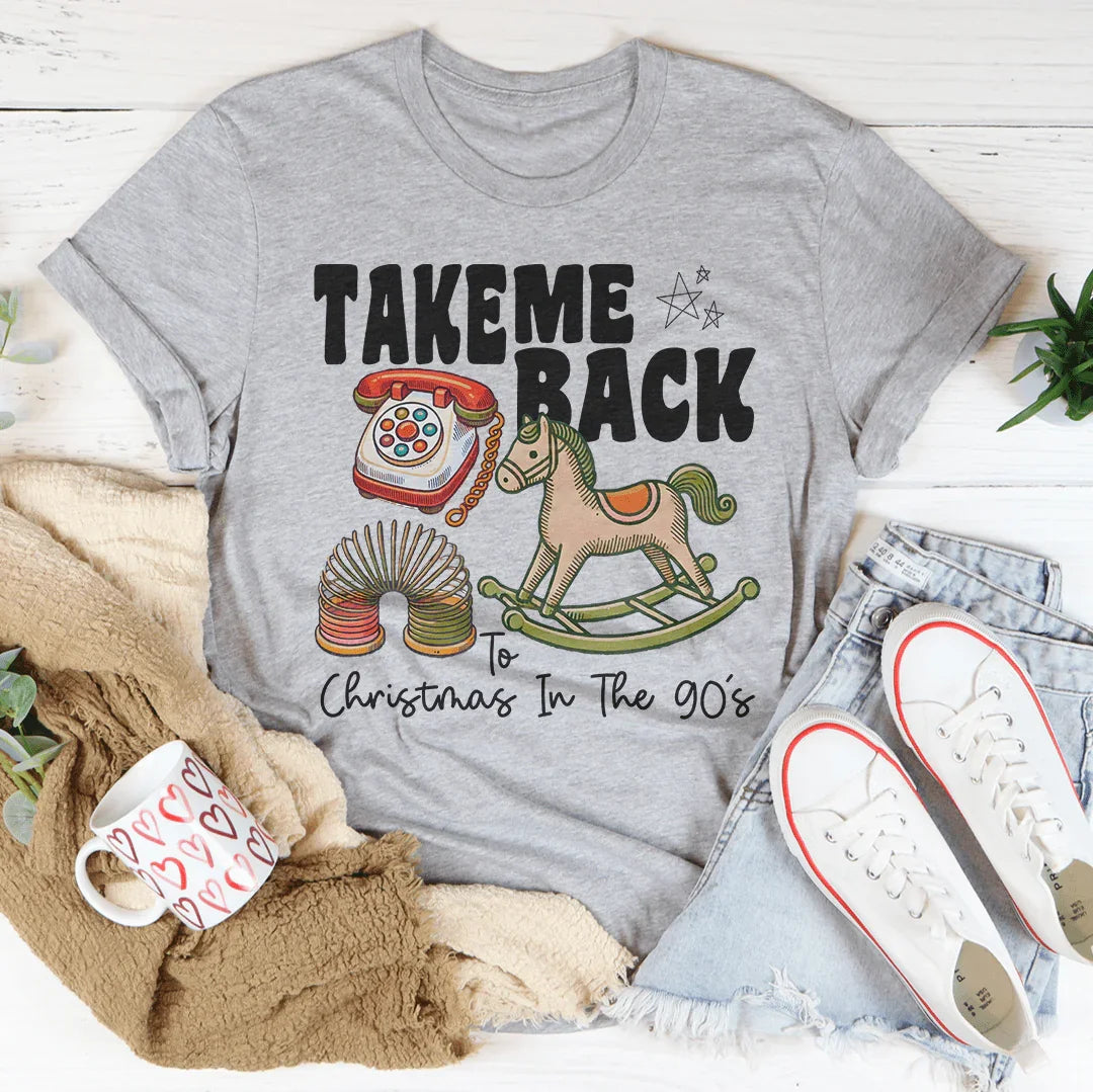 Take Me Back Christmas In The 90's Tee Athletic Heather / S Peachy Sunday T-Shirt