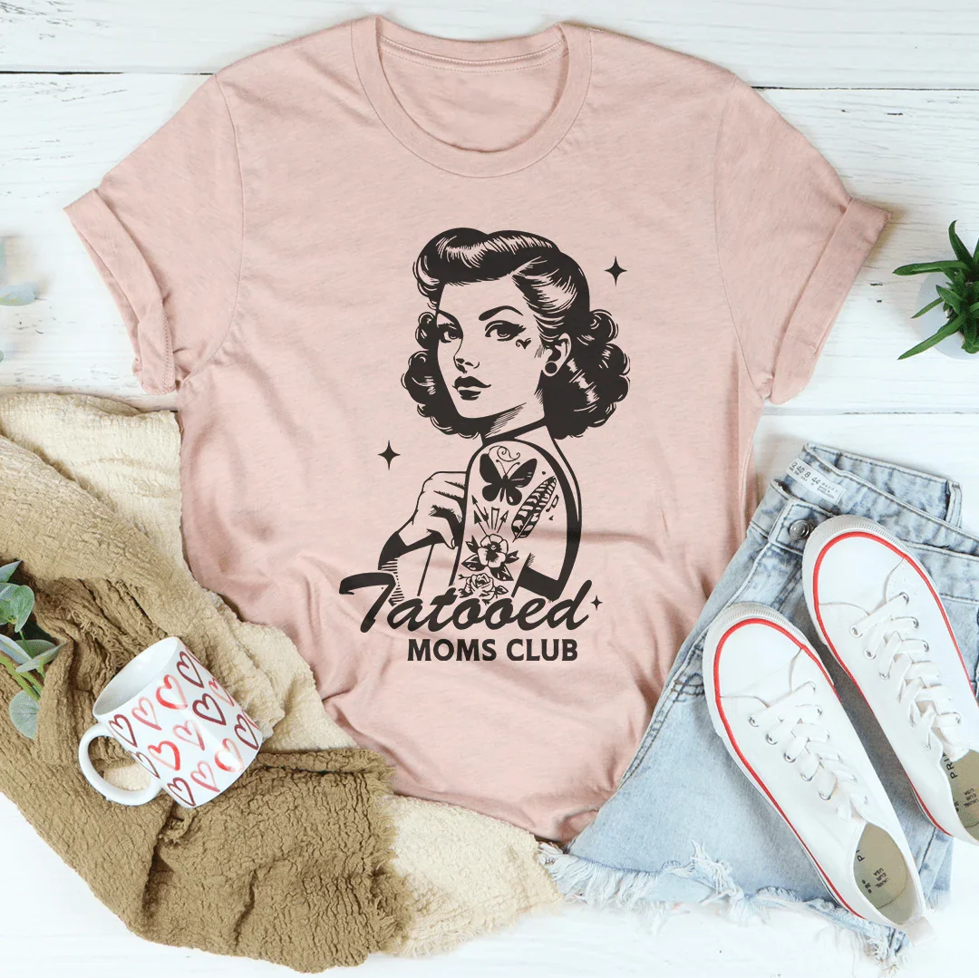 Tattooed Moms Club Tee Heather Prism Peach / S Peachy Sunday T-Shirt