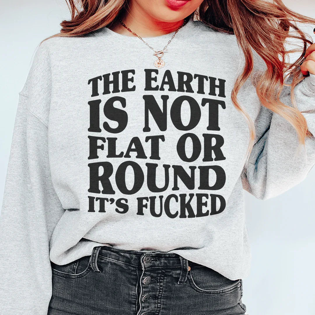 The Earth Is Not Flat Tee Sport Grey / S Peachy Sunday T-Shirt