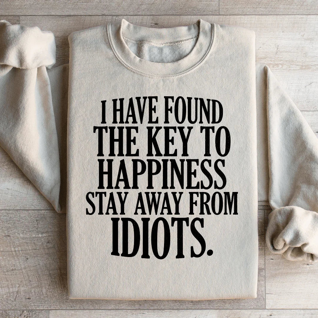 The Key To Happiness Sweatshirt Sand / S Peachy Sunday T-Shirt