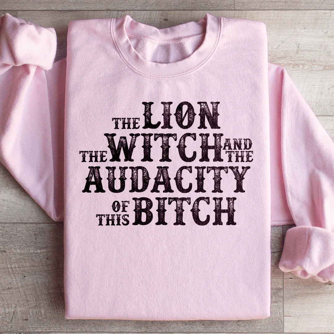 The Lion The Witch & The Audacity Of This B Sweatshirt Light Pink / S Peachy Sunday T-Shirt