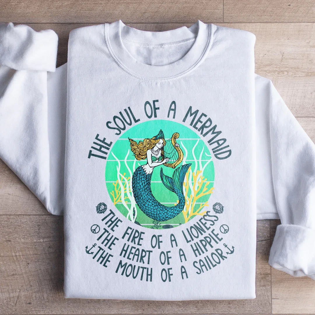 The Soul Of A Mermaid Sweatshirt White / S Peachy Sunday T-Shirt